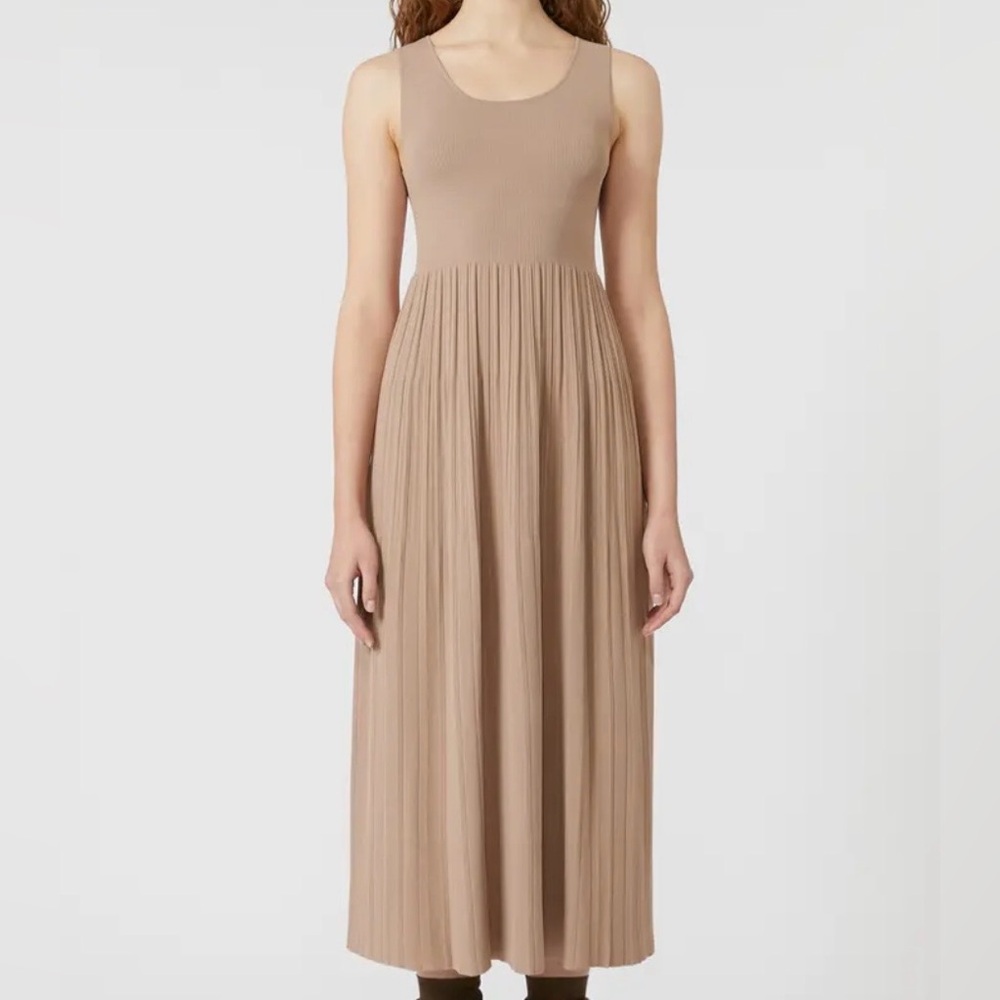MaxMara Weekend Markus Plissé Crepe Sleeveless Dress